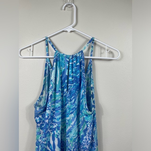 Lilly Pulitzer Lacy Tank Hey Hey Soleil Blue Green Patterned Sleeveless Sz S - Picture 8 of 9